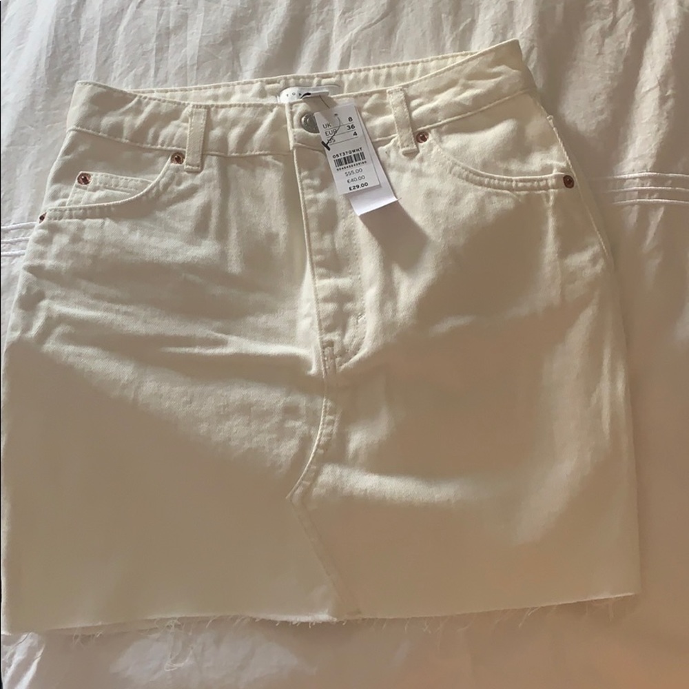 White Jean skirt